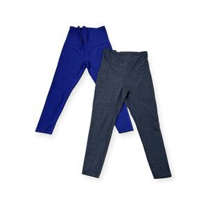 LOT 2 Zella Womens Maternity Leggings Purple Gray Restore Soft High-Waist $120